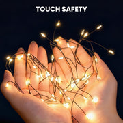 Danoz Xmas - 300 LED Warm White Fairy String Lights, 9m Green Wire, Battery - Operated, IP44 Waterproof with Timer for Christmas Decor (Batteries Not Included) - danozdirect