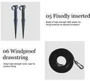 Danoz Xmas🎅 320cm Xmas Father Christmas Charm Santa Sleigh With Reindeer + LED Lights Inflatable - danozdirect