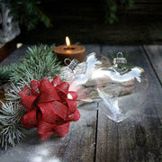 Danoz Xmas - 50 Pack Iridescent Glass Heart Ornaments Fillable Baubles for Christmas Party Wedding DIY Craft Decorations - danozdirect