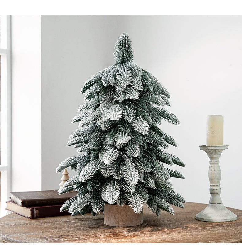 Danoz Xmas🎅 55cm Frosted Mini Christmas Tree – Snow - Covered Indoor Holiday Decoration - danozdirect