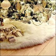 Danoz Xmas🎅 60/78/90/122cm Christmas Snow Plush Tree Skirt Xmas Base Floor Mat Cover Decor, 122cm (48") - danozdirect