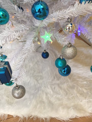 Danoz Xmas🎅 60/78/90/122cm Christmas Snow Plush Tree Skirt Xmas Base Floor Mat Cover Decor, 122cm (48") - danozdirect