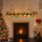 Danoz Xmas - 6M 40 - LED Christmas Fairy String Lights: Santa/Snowman/Wreath Battery - Powered Warm White Decor for Home/Party - danozdirect