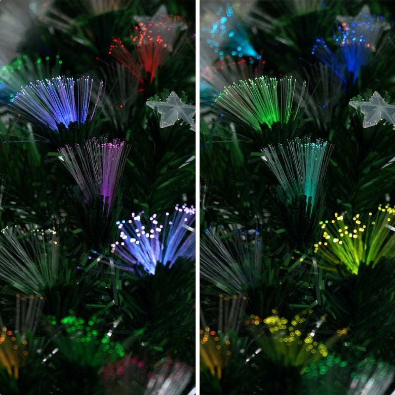 Danoz Xmas🎅 Christabelle 1.2m Enchanted Pre Lit Fibre Optic Christmas Tree Stars Xmas Decor - danozdirect