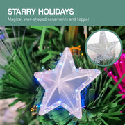 Danoz Xmas🎅 Christabelle 1.2m Enchanted Pre Lit Fibre Optic Christmas Tree Stars Xmas Decor - danozdirect