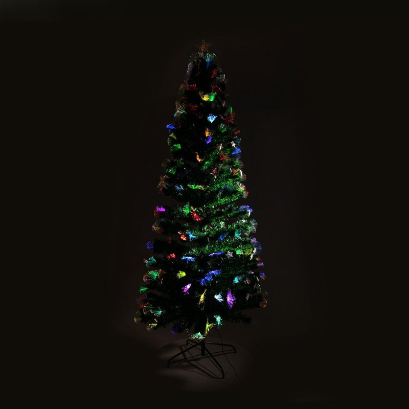 Danoz Xmas🎅 Christabelle 1.5m Enchanted Pre Lit Fibre Optic Christmas Tree Stars Xmas Decor - danozdirect