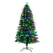 Danoz Xmas🎅 Christabelle 1.5m Enchanted Pre Lit Fibre Optic Christmas Tree Stars Xmas Decor - danozdirect
