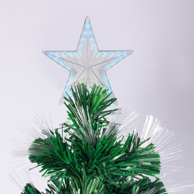 Danoz Xmas🎅 Christabelle 1.5m Enchanted Pre Lit Fibre Optic Christmas Tree Stars Xmas Decor - danozdirect