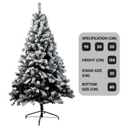 Danoz Xmas🎅 Christabelle Snow - Tipped Artificial Christmas Tree 1.5m - 550 Tips - danozdirect