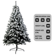 Danoz Xmas🎅 Christabelle Snow - Tipped Artificial Christmas Tree 1.8m - 850 Tips - danozdirect