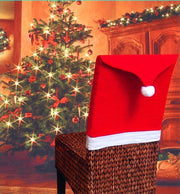 Danoz Xmas🎅 Christmas Chair Covers Tablecloth Runner Decoration Xmas Dinner Party Santa Gift, 6x Chair Covers - danozdirect