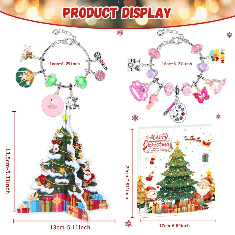 Danoz Xmas - Christmas DIY Jewelry & Craft Advent Calendar(YD - 02,20*17*1.3cm) - danozdirect