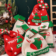 Danoz Xmas - Christmas gift 4 - Pack Christmas Knitted Gift Bags - Small & Big Festive Pouches for Apples, Candies, Christmas Eve Gifting & DecorationProduct（S）  - danozdirect