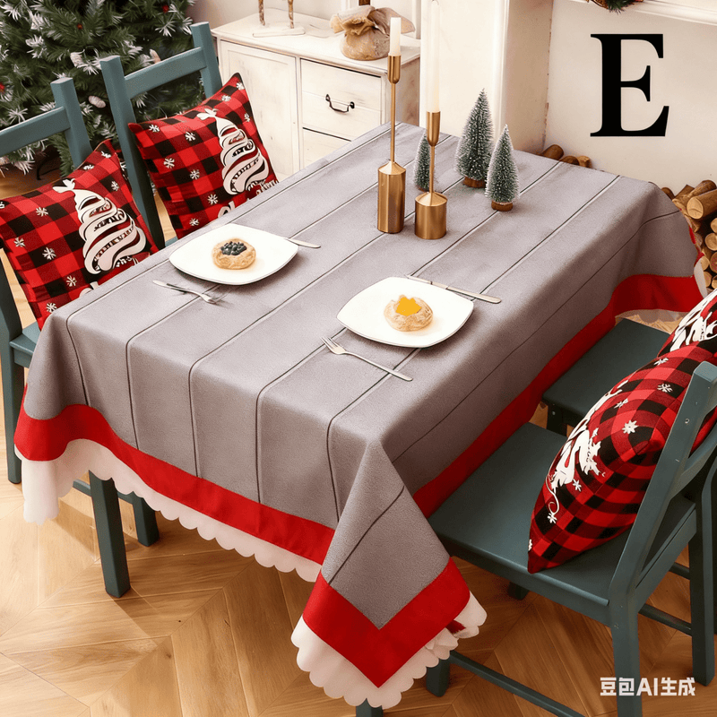 Danoz Xmas - Christmas gift Christmas Tablecloth - Festive 180x150cm Table Cover for Holiday Dining & Home Decor（A） - danozdirect