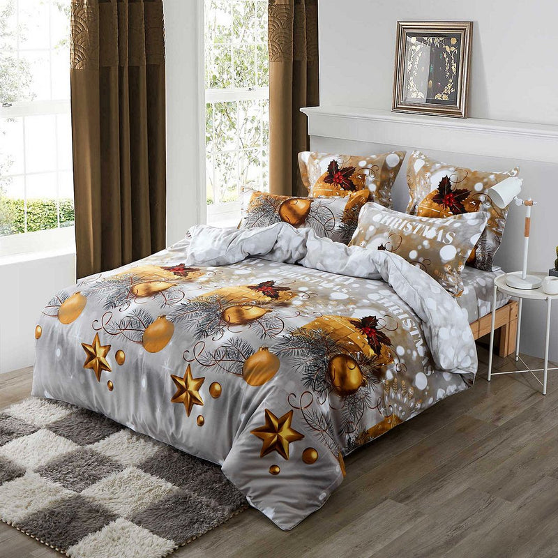 Danoz Xmas - Christmas Gift Queen Size Quilt/Duvet Cover Set - danozdirect