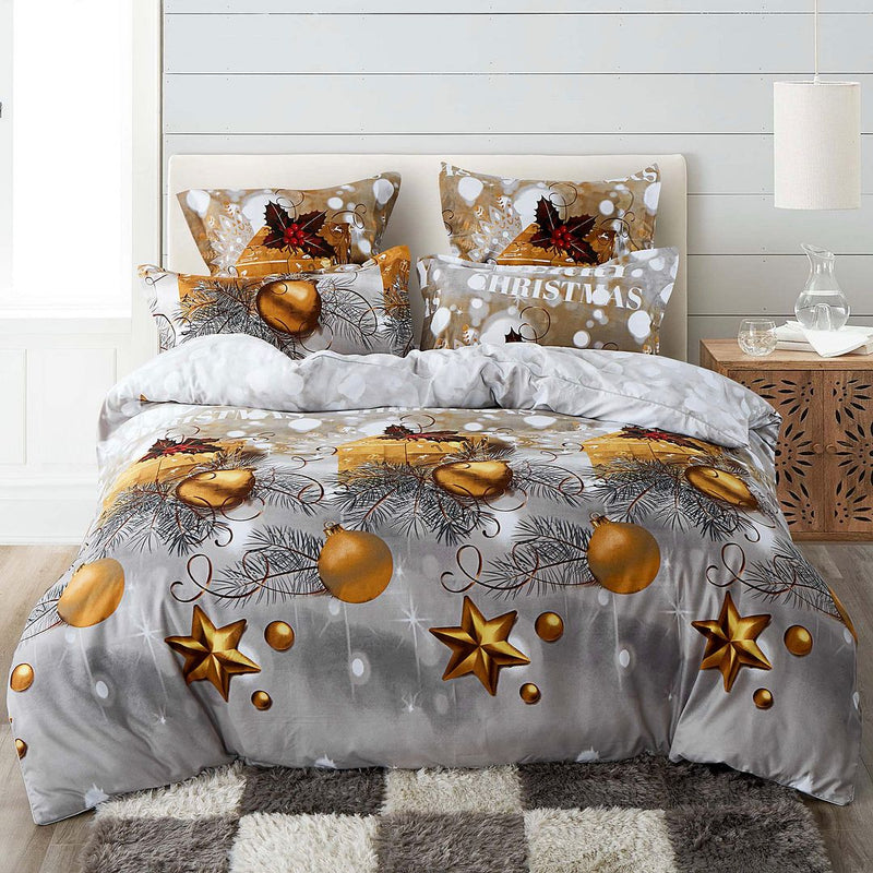 Danoz Xmas - Christmas Gift Queen Size Quilt/Duvet Cover Set - danozdirect