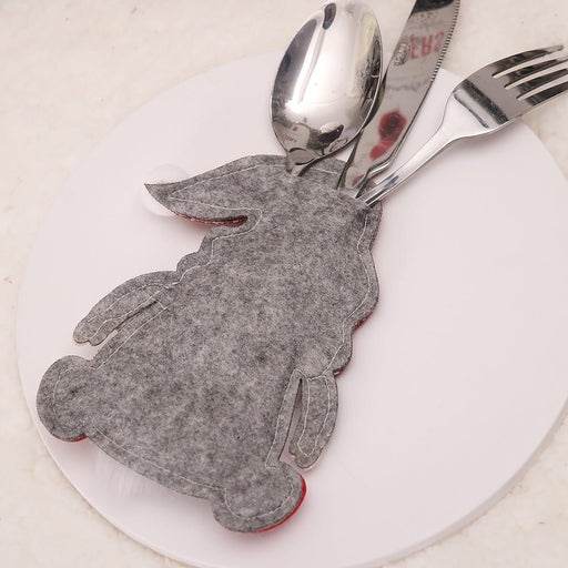 Danoz Xmas - Christmas Gnome Cutlery Holder – Red Striped Hat Silverware Pouch for Festive Table Decor 10 pieces - danozdirect