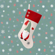 Danoz Xmas🎅 Christmas Gnome Stocking with Red Striped Hat and Decorations - Holiday Decor (3 pieces) - danozdirect