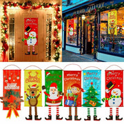 Danoz Xmas🎅 Christmas Hanging Banner Flag Door Window Décor Santa Reindeer Snowman Ornaments, Set of 6 - danozdirect
