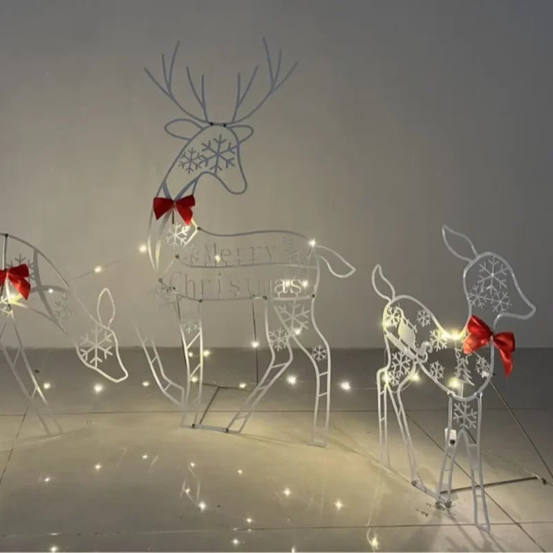 Danoz Xmas - Christmas New Outdoor Decoration Led Light Iron Deer Horticulture Lawn Decoration Outdoor Christmas Decoration - danozdirect