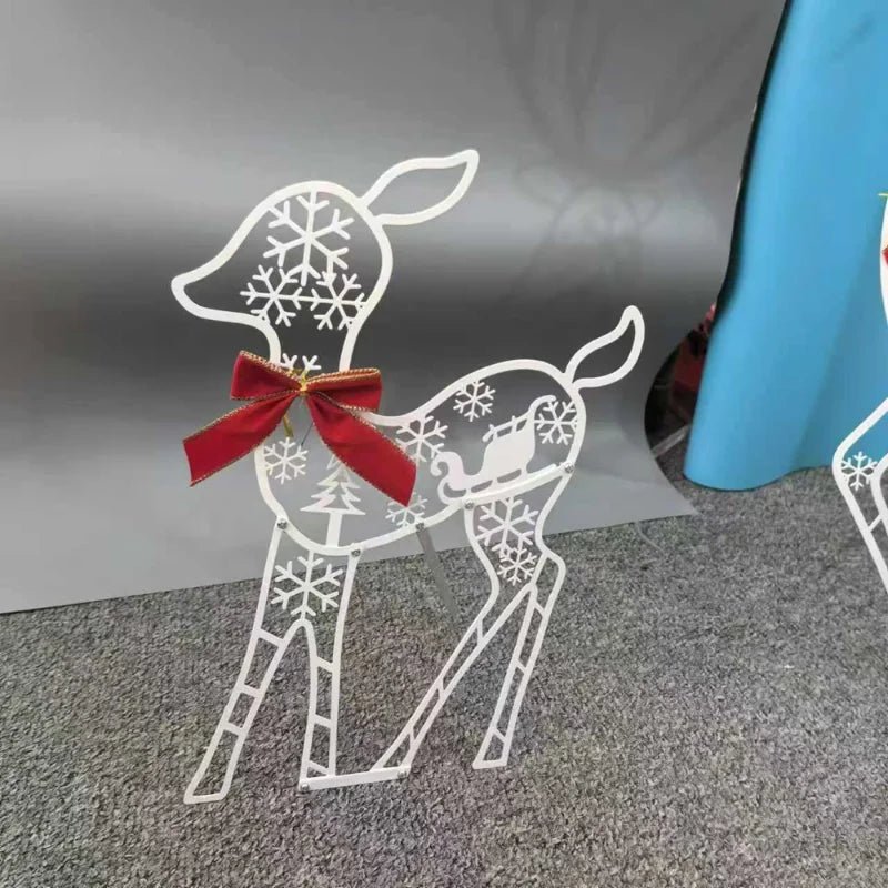 Danoz Xmas - Christmas New Outdoor Decoration Led Light Iron Deer Horticulture Lawn Decoration Outdoor Christmas Decoration - danozdirect