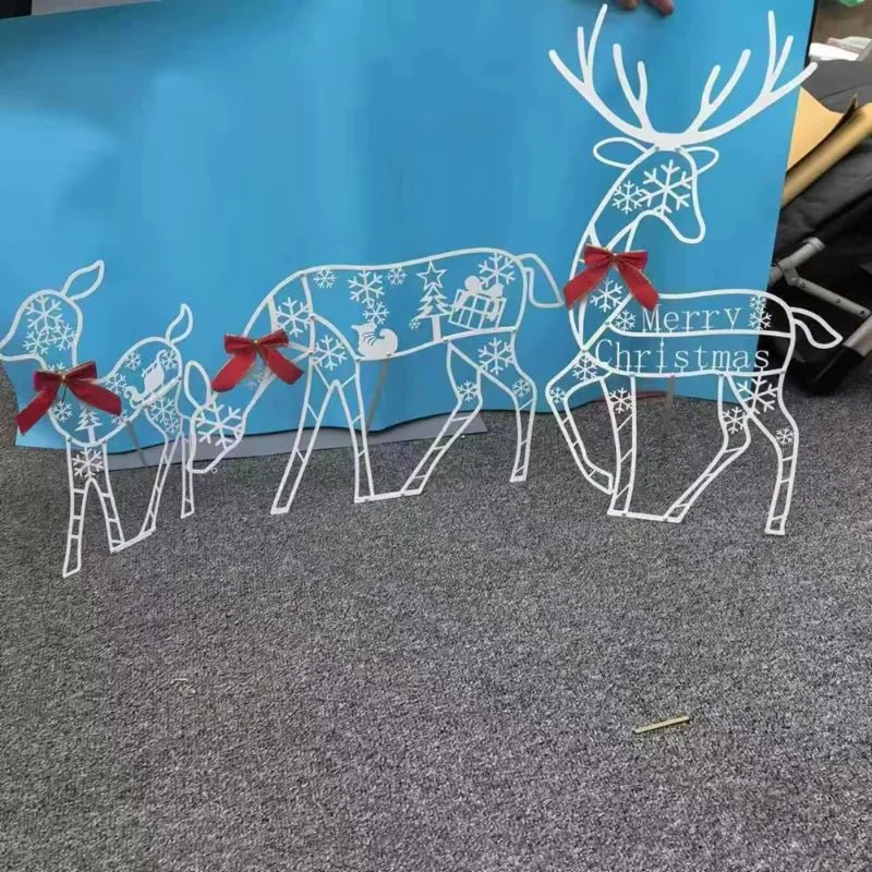 Danoz Xmas - Christmas New Outdoor Decoration Led Light Iron Deer Horticulture Lawn Decoration Outdoor Christmas Decoration - danozdirect
