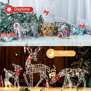 Danoz Xmas - Christmas New Outdoor Decoration Led Light Iron Deer Horticulture Lawn Decoration Outdoor Christmas Decoration - danozdirect