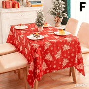 Danoz Xmas - Christmas Tablecloth - Festive 180x150cm Table Cover for Holiday Dining & Home Decor（E） - danozdirect
