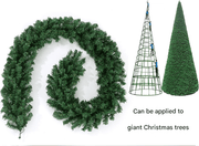 Danoz Xmas - Classic Green Lush Artificial Christmas Garland - 2.7m Green Pine Vine with 280 Tips for Holiday Decor - danozdirect