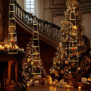 Danoz Xmas - Festive Climbing Santa LED Ladder Light - USB Powered Outdoor Christmas Hanging Decoration with Remote(1.7m) - danozdirect