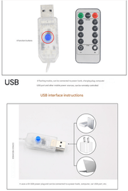 Danoz Xmas - Festive Climbing Santa LED Ladder Light - USB Powered Outdoor Christmas Hanging Decoration with Remote(1.7m) - danozdirect