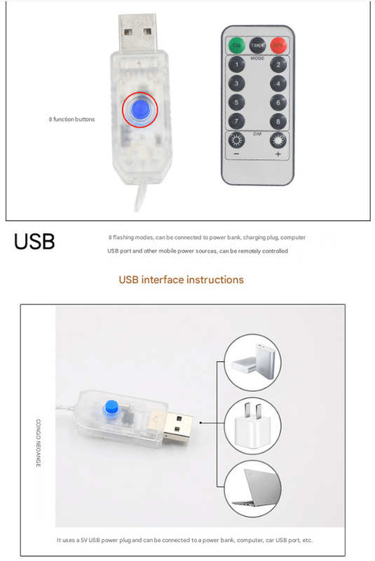 Danoz Xmas - Festive Climbing Santa LED Ladder Light - USB Powered Outdoor Christmas Hanging Decoration with Remote(1.7m) - danozdirect