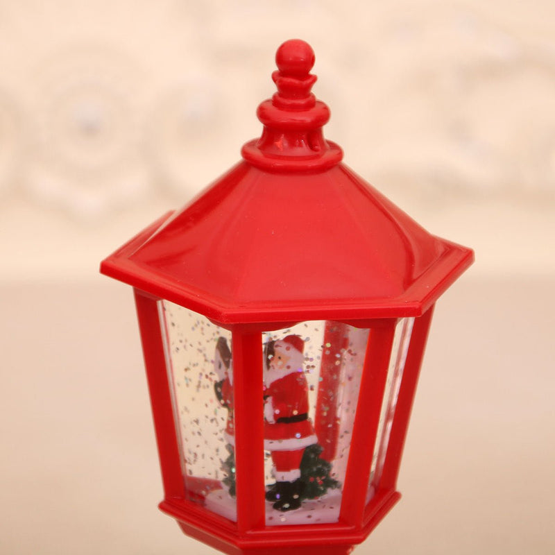 Danoz Xmas - Festive LED Christmas Snow Globe Lantern - USB Charging Glittering Tabletop Decoration with Santa/Snowman Scene, Dual Power(white) - danozdirect