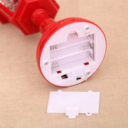 Danoz Xmas - Festive LED USB Christmas Snow Globe Lantern - Glittering Tabletop Decoration with Santa/Snowman Scene, Dual Power(red) - danozdirect