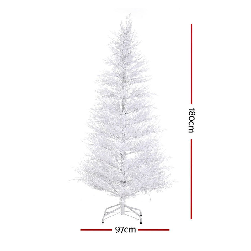 Danoz Xmas - Jingle Jollys 1.8M LED Christmas Tree 8 Modes Adjustable Multi Color Light Snowy - danozdirect