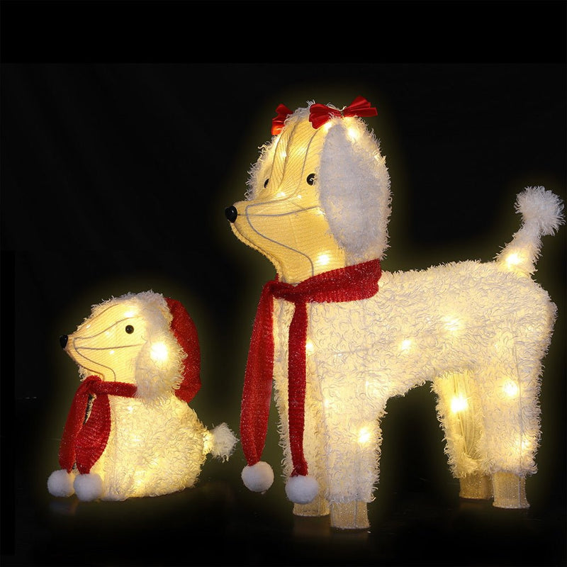 Danoz Xmas - Jingle Jollys Christmas Lights 60 LED Fairy Light 2pcs Dog Decorations Set - danozdirect