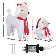 Danoz Xmas - Jingle Jollys Christmas Lights 60 LED Fairy Light 2pcs Dog Decorations Set - danozdirect