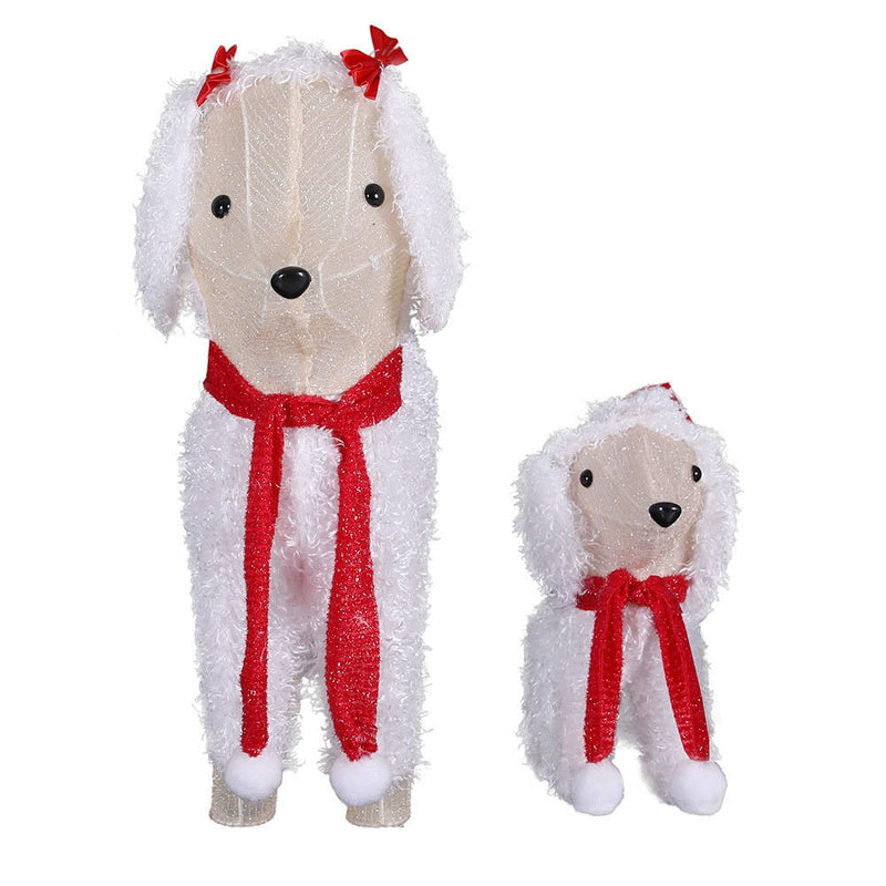 Danoz Xmas - Jingle Jollys Christmas Lights 60 LED Fairy Light 2pcs Dog Decorations Set - danozdirect