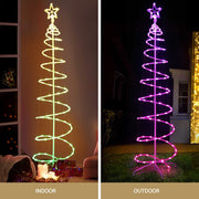 Danoz Xmas - Jingle Jollys Christmas Tree 1.8m 100 RGB LED Rope Lights Xmas Trees Decoration - danozdirect