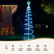 Danoz Xmas - Jingle Jollys Christmas Tree 1.8m 100 RGB LED Rope Lights Xmas Trees Decoration - danozdirect