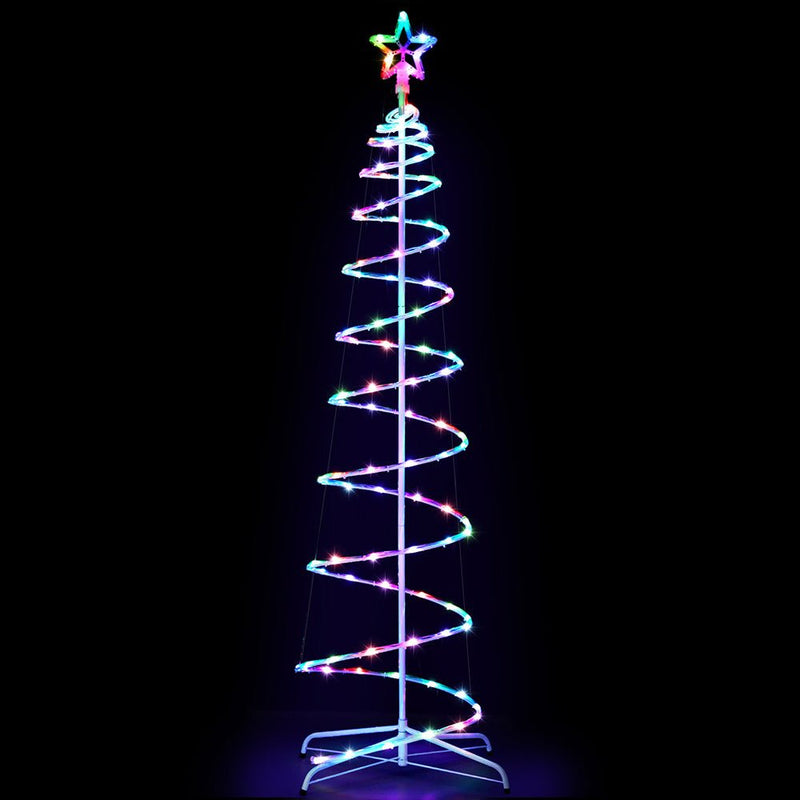 Danoz Xmas - Jingle Jollys Christmas Tree 1.8m 100 RGB LED Rope Lights Xmas Trees Decoration - danozdirect