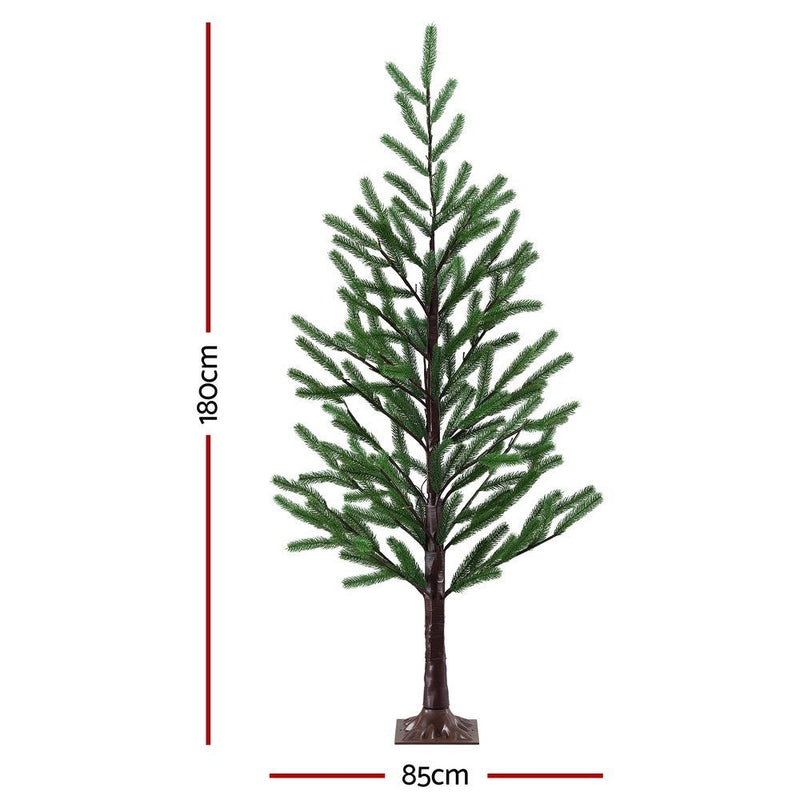Danoz Xmas - Jingle Jollys Christmas Tree 1.8M Pre - lit LED Xmas Tree 8 Modes Party Decoration - danozdirect