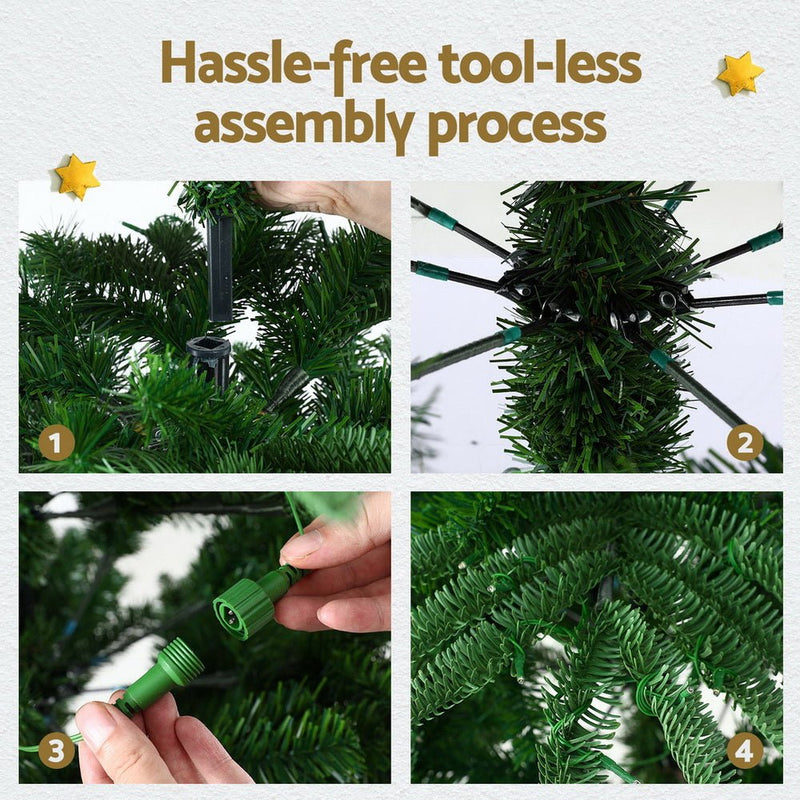 Danoz Xmas - Jingle Jollys Christmas Tree 2.1M LED Sparse Xmas Tree 860 Tips Party Decoration - danozdirect