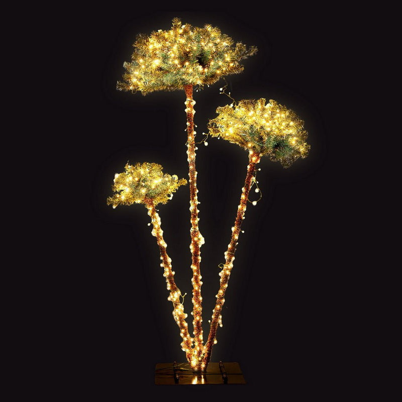 Danoz Xmas - Jingle Jollys Christmas Tree 3 - in - 1 LED Xmas Palm Tree Party Decor 1.2/1.5/1.8M - danozdirect