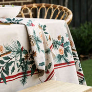 Danoz Xmas🎅 Ladelle 100% Cotton Evergreen Festive Christmas Holiday Tablecloth 150 x 230 cm - danozdirect