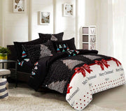 Danoz Xmas - Merry King Single Size Christmas Quilt/Duvet Cover Set - danozdirect