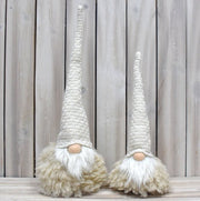 Danoz Xmas - Off White Charming Handcrafted Christmas Gnome - Nordic Tomte Plush Figurine for Holiday Decor(11*11*36cm) - danozdirect