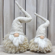 Danoz Xmas - Off White Charming Handcrafted Christmas Gnome - Nordic Tomte Plush Figurine for Holiday Decor(14*14*48cm) - danozdirect
