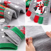 Danoz Xmas🎅 Penguin Christmas tabi socks with gift tower design, women's cartoon stockings 5 pairs - danozdirect