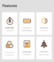 Danoz Xmas - Portable Christmas LED Lantern - Dimmable, 3 Color Temps, 5200mAh Battery & Memory Function(red) - danozdirect